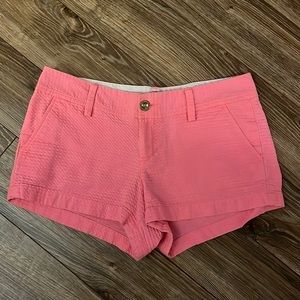 Lilly Pulitzer Walsh Hot Pink Textured Shorts Size 6